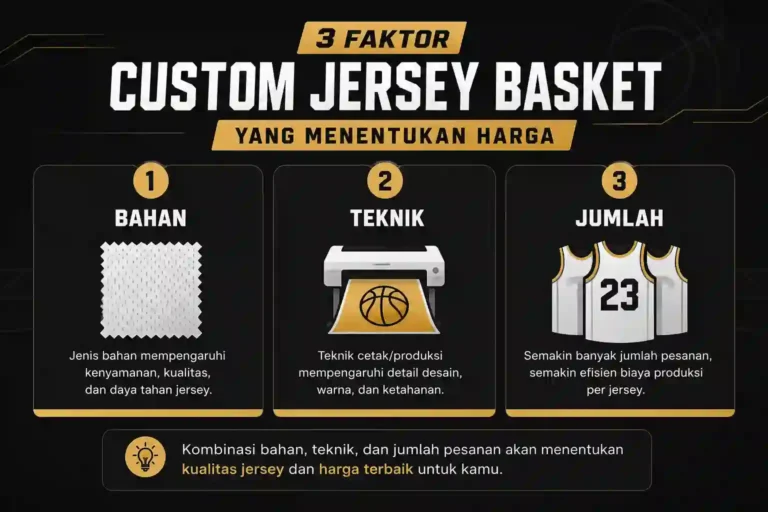 aktor penentu harga custom jersey basket bahan teknik jumlah