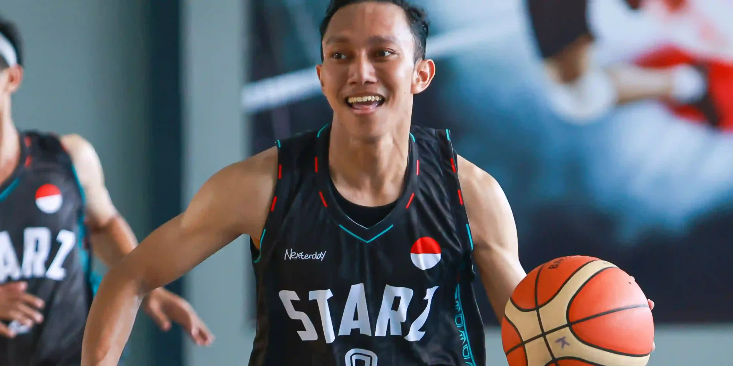 Tim komunitas basket memakai custom jersey basket Nexterday"